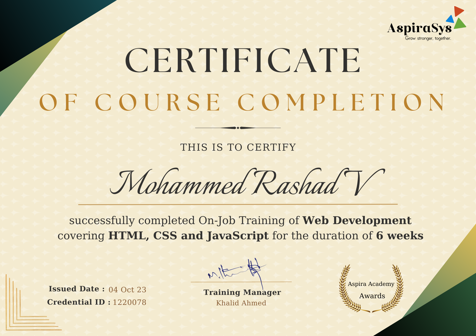 web-rashad Certificate